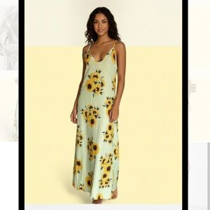 Floral Print Top with Green Trim